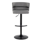 Tabouret de bar réglable Silver Orchid Lena avec repose-pieds en T arrondi (lot de 2)
