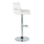 Tabouret de bar réglable Silver Orchid Lena avec repose-pieds en T arrondi (lot de 2)