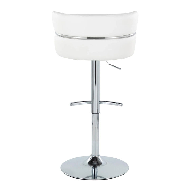 Tabouret de bar réglable Silver Orchid Lena avec repose-pieds en T arrondi (lot de 2)