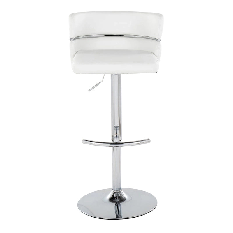 Tabouret de bar réglable Silver Orchid Lena avec repose-pieds en T arrondi (lot de 2)