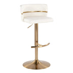 Tabouret de bar réglable Silver Orchid Lena avec repose-pieds en T arrondi (lot de 2)