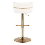 Tabouret de bar réglable Silver Orchid Lena avec repose-pieds en T arrondi (lot de 2)