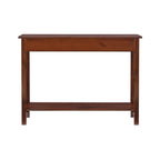 Console rustique en bois finition tabac antique, entrée et salon