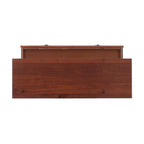 Console rustique en bois finition tabac antique, entrée et salon