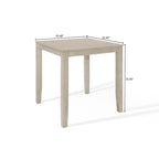 Table de salle à manger hauteur comptoir, design moderne épuré, finition grise
