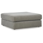 Grand pouf d'appoint rembourré, gris cendré, repose-pieds de salon