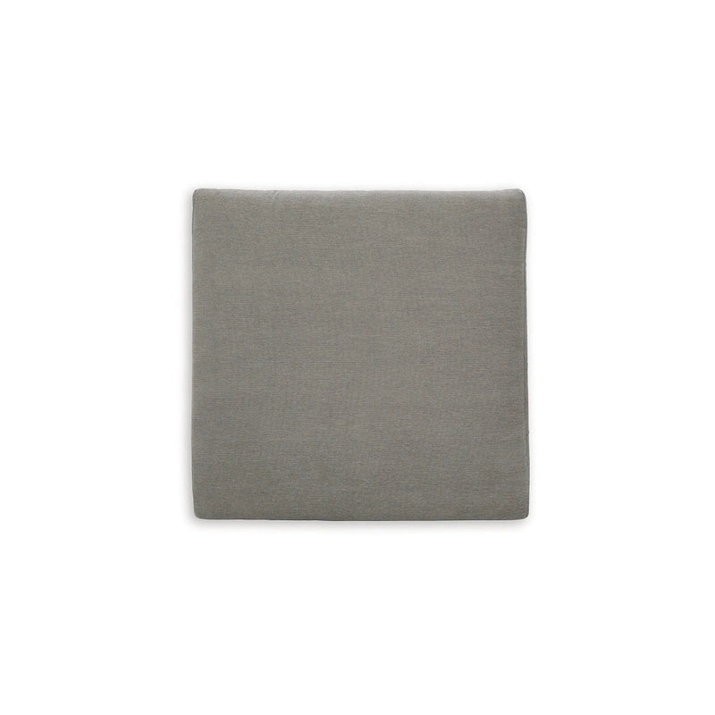 Grand pouf d'appoint rembourré, gris cendré, repose-pieds de salon