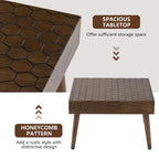Table basse carrée rustique en bois massif pour salon, 61 cm (L) x 61 cm (l) x 38,8 cm (H)