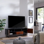 Meuble TV SEI Furniture Belize pour téléviseurs jusqu'à 61 po, style moderne du milieu du siècle