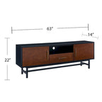 Meuble TV SEI Furniture Belize pour téléviseurs jusqu'à 61 po, style moderne du milieu du siècle