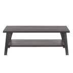 Table basse Hollywood avec étagère, gris foncé