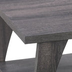 Table basse Hollywood avec étagère, gris foncé