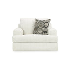 Fauteuil d'appoint surdimensionné en lin, 129,5 cm (L) x 104 cm (P) x 99 cm (H), Siège de salon