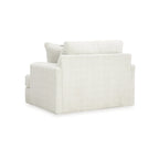 Fauteuil d'appoint surdimensionné en lin, 129,5 cm (L) x 104 cm (P) x 99 cm (H), Siège de salon