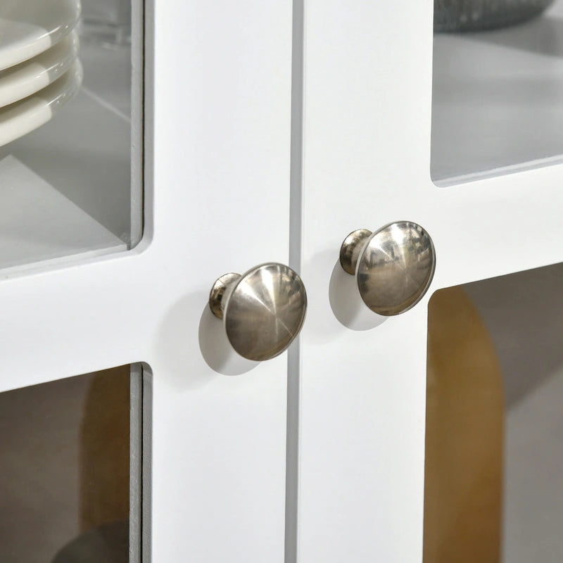 Buffet de cuisine avec étagère de rangement réglable, finition bois