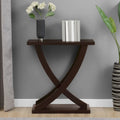 Console Table Criss-Cross, Étagère Ouverte, Meuble d'Entrée et d'Appoint Salon