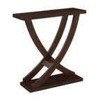 Console Table Criss-Cross, Étagère Ouverte, Meuble d'Entrée et d'Appoint Salon