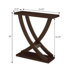 Console Table Criss-Cross, Étagère Ouverte, Meuble d'Entrée et d'Appoint Salon