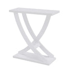 Console Table Criss-Cross, Étagère Ouverte, Meuble d'Entrée et d'Appoint Salon