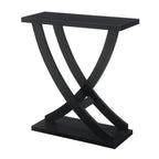 Console Table Criss-Cross, Étagère Ouverte, Meuble d'Entrée et d'Appoint Salon