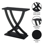 Console Table Criss-Cross, Étagère Ouverte, Meuble d'Entrée et d'Appoint Salon