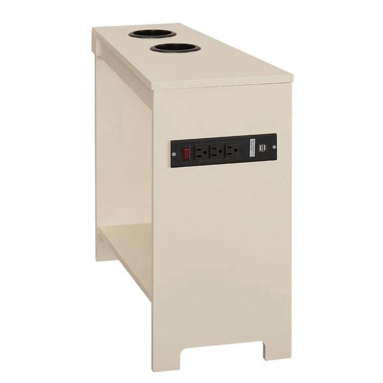 Table basse de rangement et table d'appoint 2 pièces en noyer foncé rustique et acier