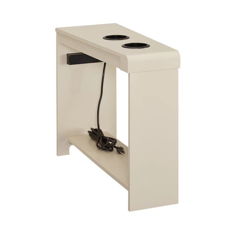 Table basse de rangement et table d'appoint 2 pièces en noyer foncé rustique et acier