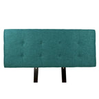Tête de lit capitonnée, Velours sarcelle, Accent de chambre Reine/King