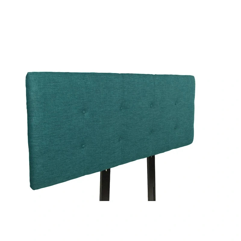 Tête de lit capitonnée, Velours sarcelle, Accent de chambre Reine/King