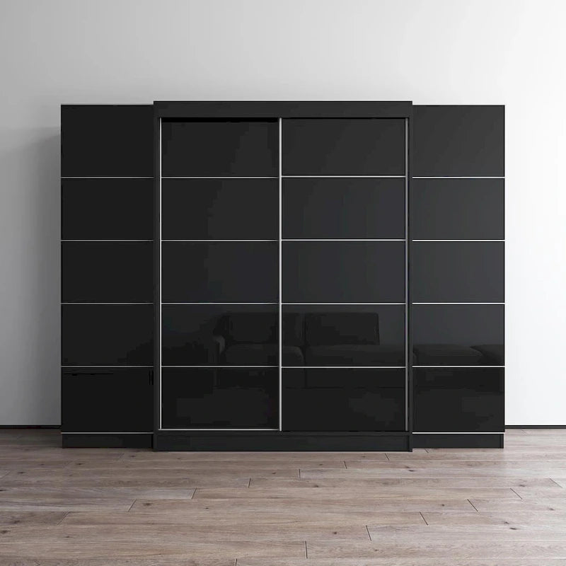 Bureau mural pliable avec tableau noir intégré, blanc, design compact