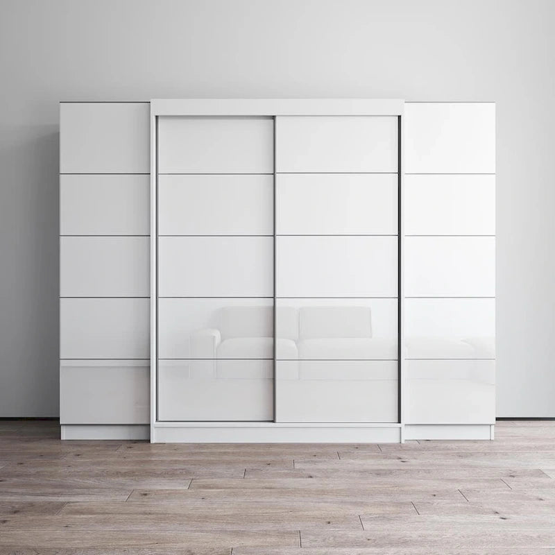 Bureau mural pliable avec tableau noir intégré, blanc, design compact