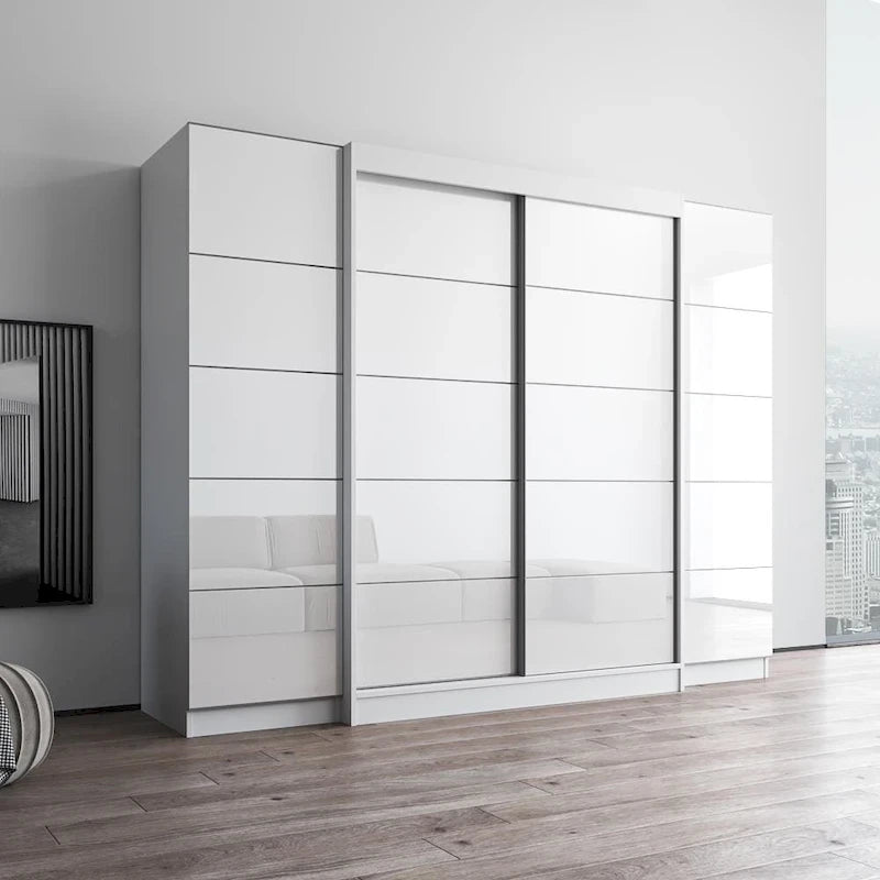 Bureau mural pliable avec tableau noir intégré, blanc, design compact