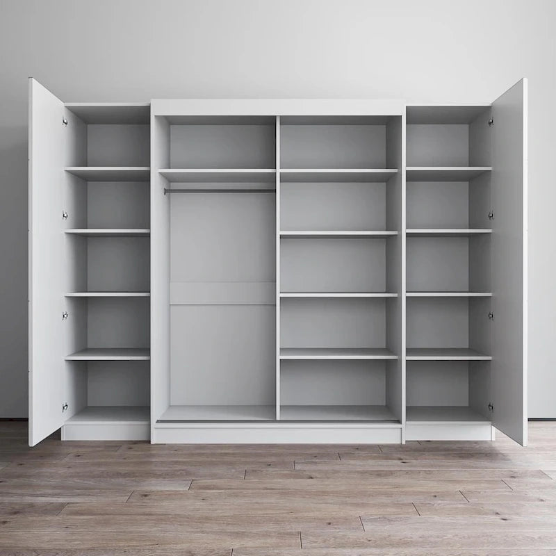 Bureau mural pliable avec tableau noir intégré, blanc, design compact