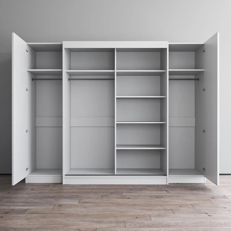 Bureau mural pliable avec tableau noir intégré, blanc, design compact