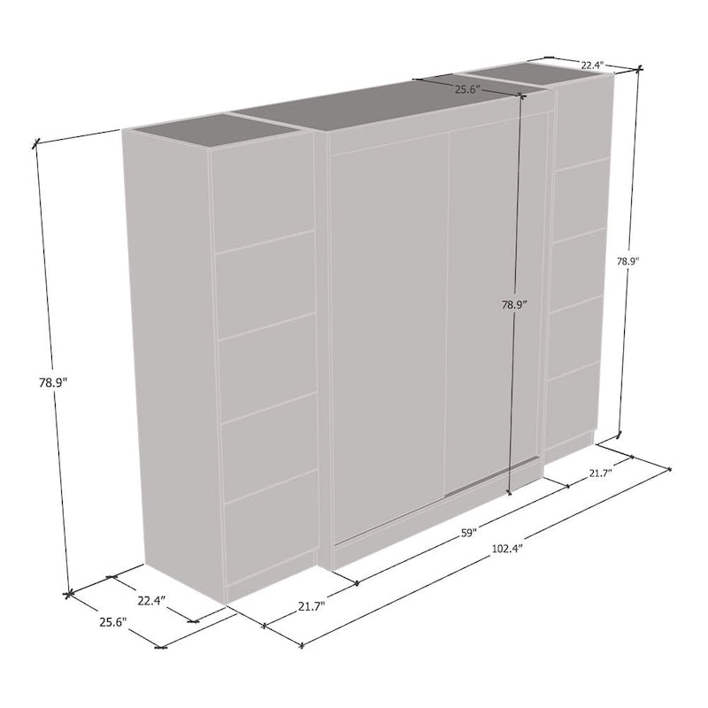Bureau mural pliable avec tableau noir intégré, blanc, design compact