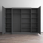 Bureau mural pliable avec tableau noir intégré, blanc, design compact