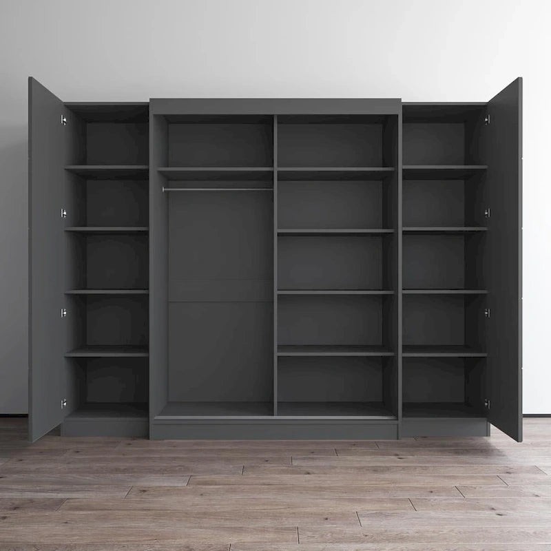 Bureau mural pliable avec tableau noir intégré, blanc, design compact