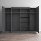 Bureau mural pliable avec tableau noir intégré, blanc, design compact