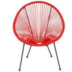 Lot de 2 chaises de salle à manger en cuir reconstitué, marron, style moderne du milieu du siècle