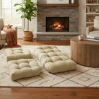Ensemble de coussins de causeuse d'intérieur 3 pièces en microsuède