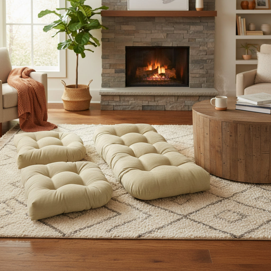Ensemble de coussins de causeuse d'intérieur 3 pièces en microsuède