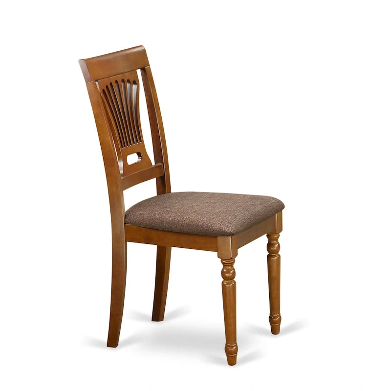 Ensemble de salle à manger rectangulaire 9 pièces avec 8 chaises, marron selle, options d'assise