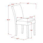 East West Furniture Ensemble de table à manger - Une table de cuisine ronde et des chaises Parson en faux cuir blanc, blanc lin (options de pièces)