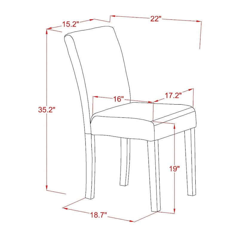 East West Furniture Ensemble de table à manger - Une table de cuisine ronde et des chaises Parson en faux cuir blanc, blanc lin (options de pièces)