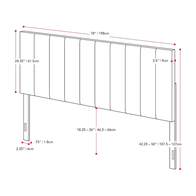 Tête de lit capitonnée en velours Helena King Size de CorLiving