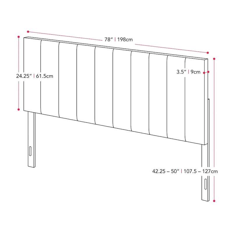 Tête de lit capitonnée en velours Helena King Size de CorLiving