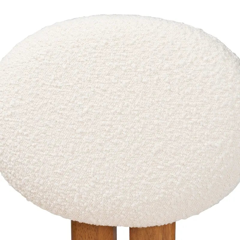 Ensemble de 2 chaises de salle à manger Kacela Modern Japandi en tissu bouclé et bois