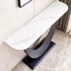 Console moderne, Design aux formes exquises, Cadre en métal avec patins réglables pour entrée