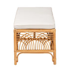 Banc Materra bohème moderne en rotin naturel brun bali & pari
