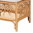 Banc Materra bohème moderne en rotin naturel brun bali & pari